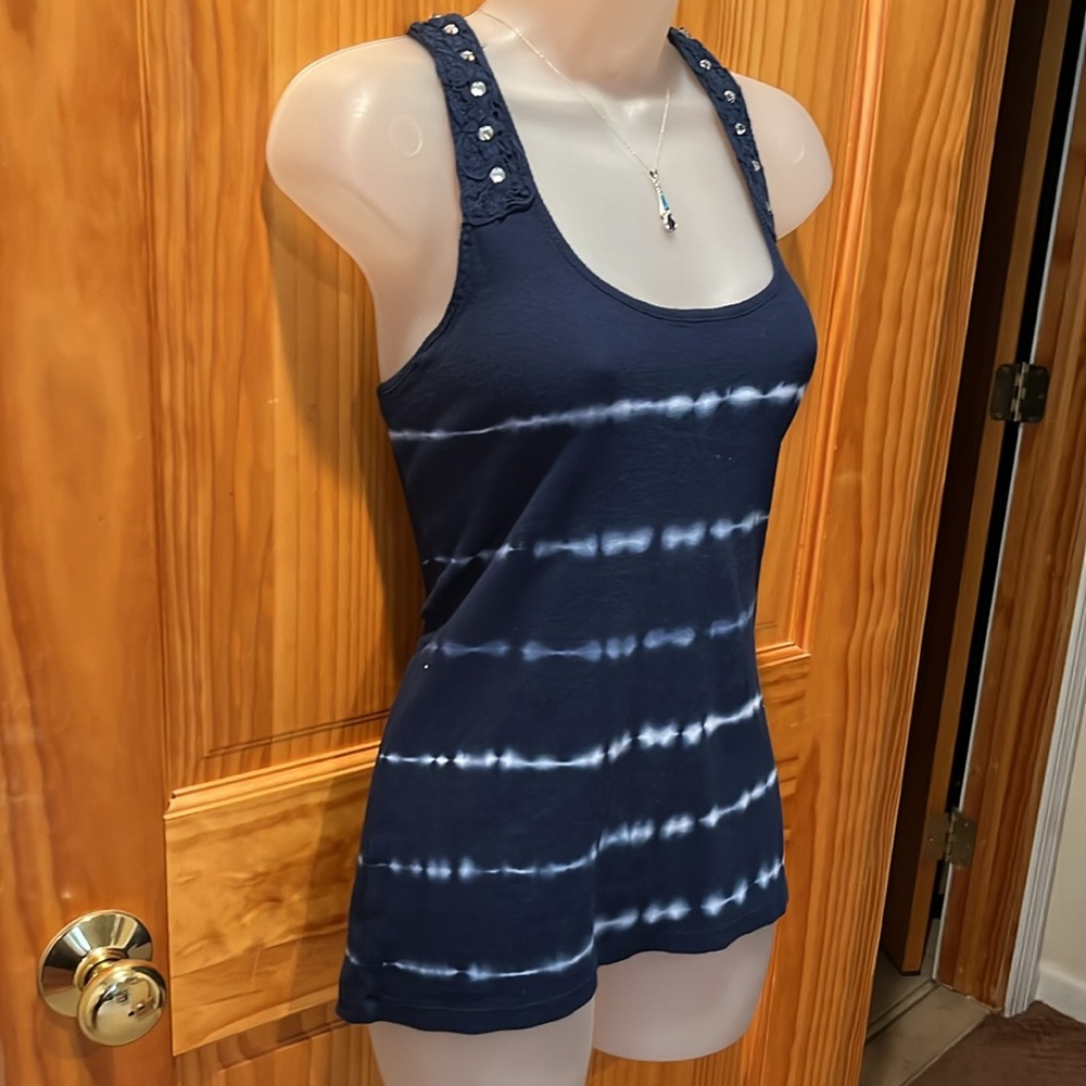 Venus Lace & Rhinestone Racerback Tank Top - Picture 6 of 13